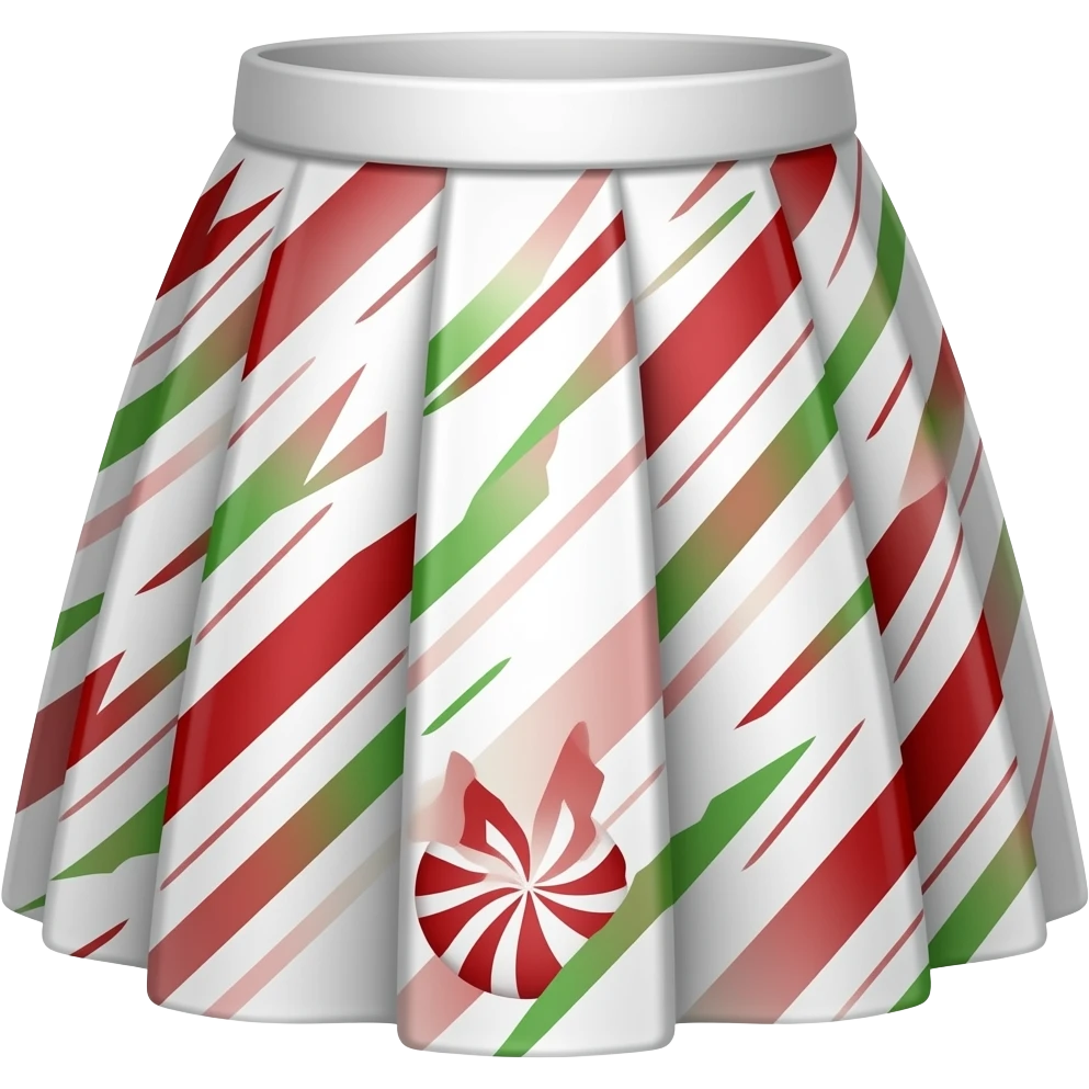 2D small peppermint skirt emoji