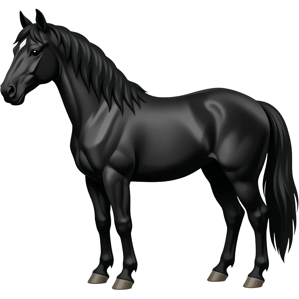 Black horse emoji