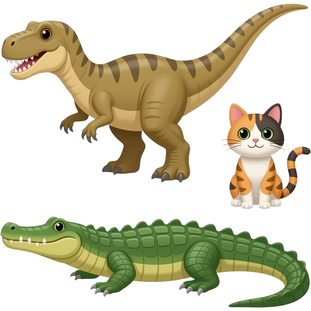 динозавр директор кот крокодил emoji