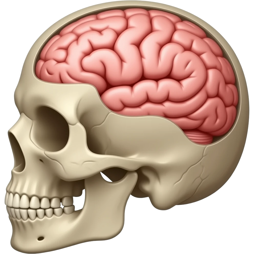 brain inside the skull emoji