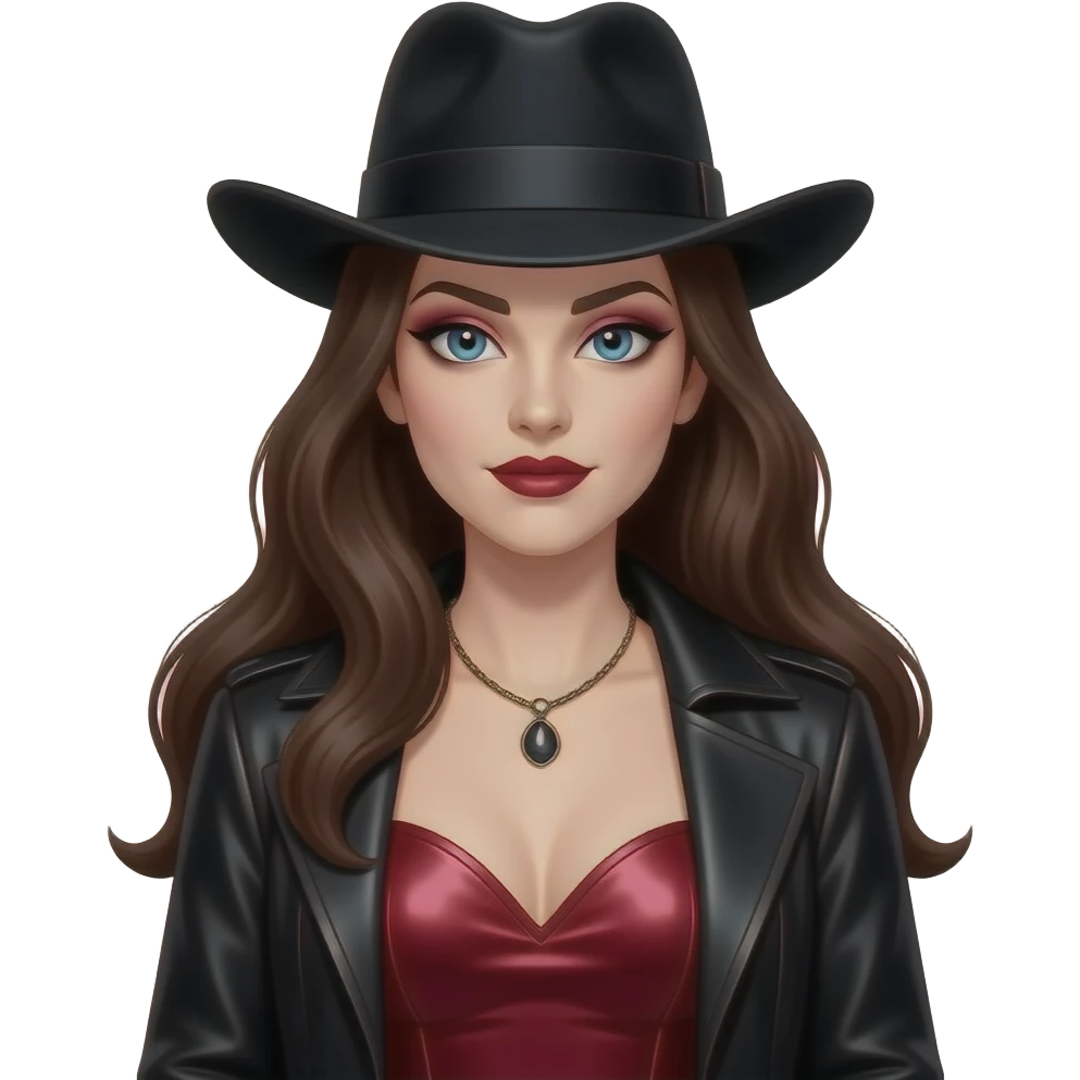 Van Helsing (Female) from Dracula Series with blue eyes, long dark ...