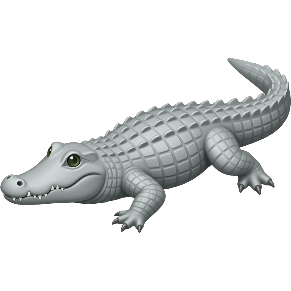 Light gray alligator emoji