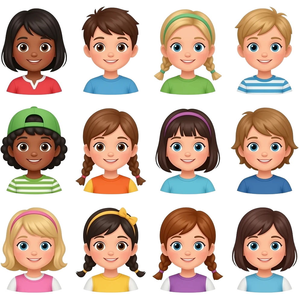 varios niños emoji