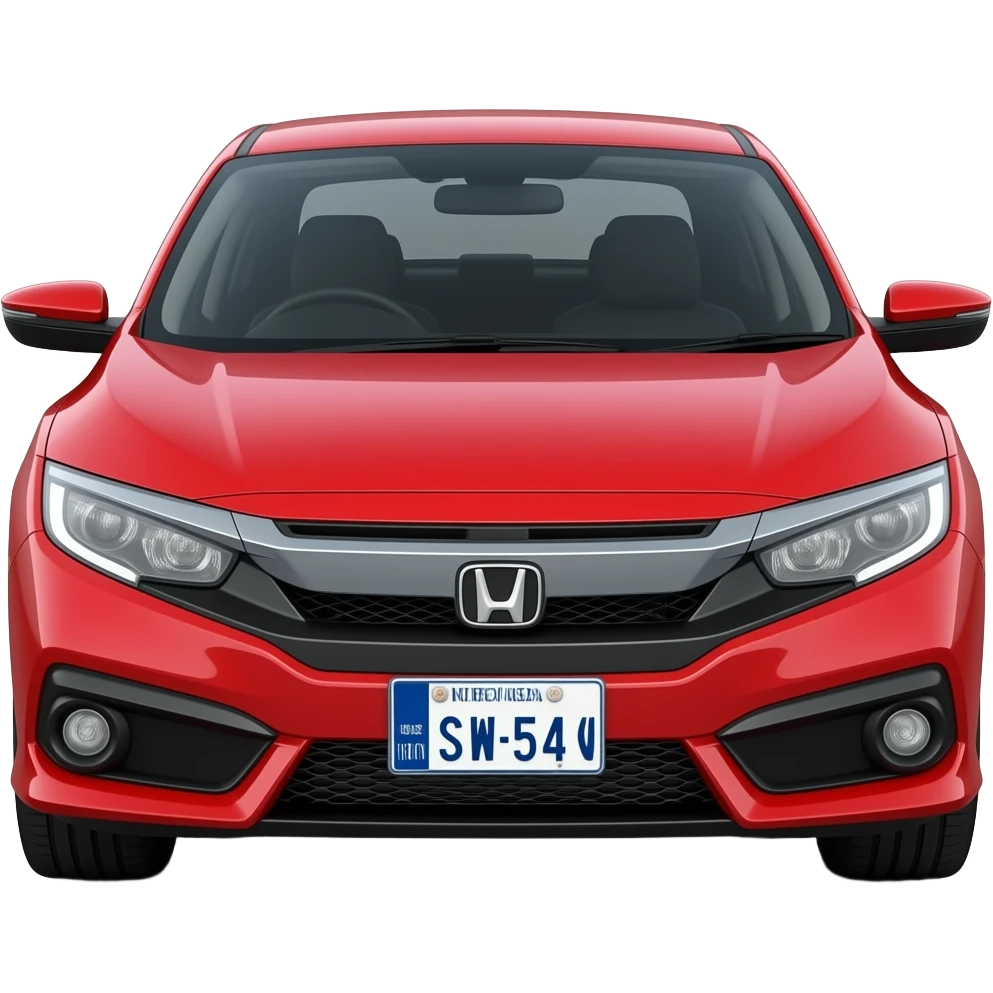 red honda nsw, hyper real, highly detailed emoji