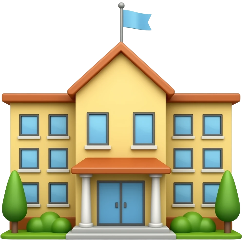 edificio escolar sin fondo emoji