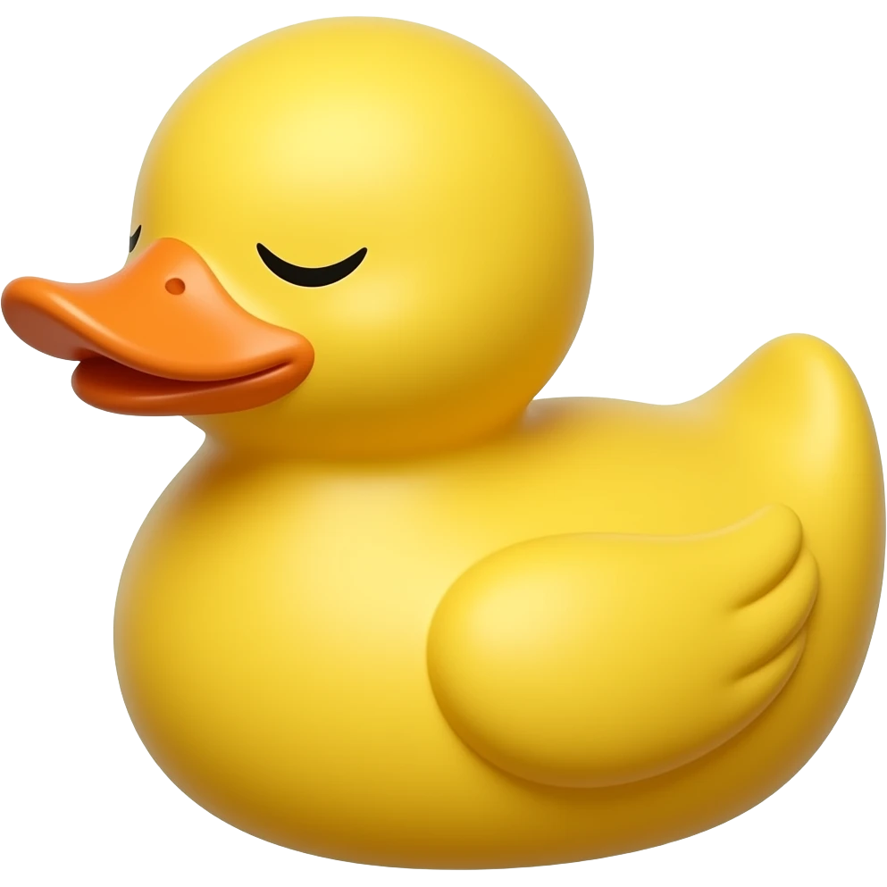 Rubber duck sleeping emoji
