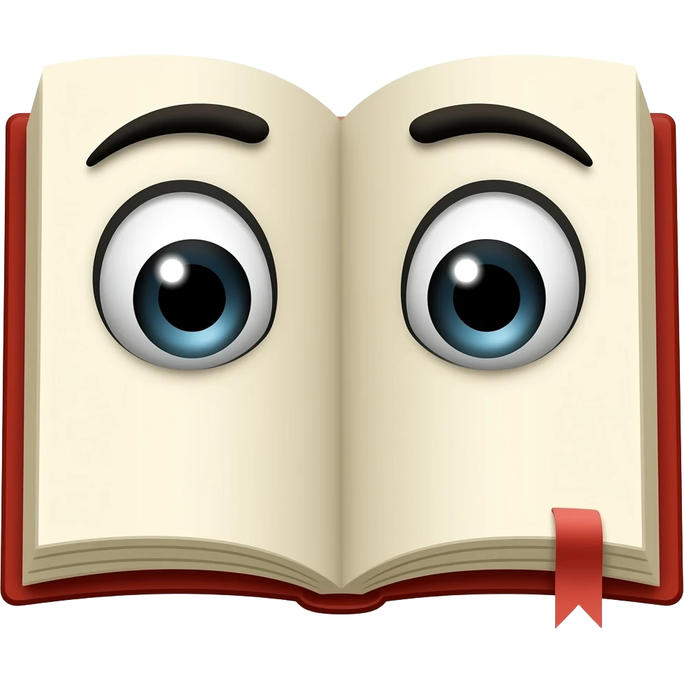 Зроби книгу хай там будуть намальовані очі emoji