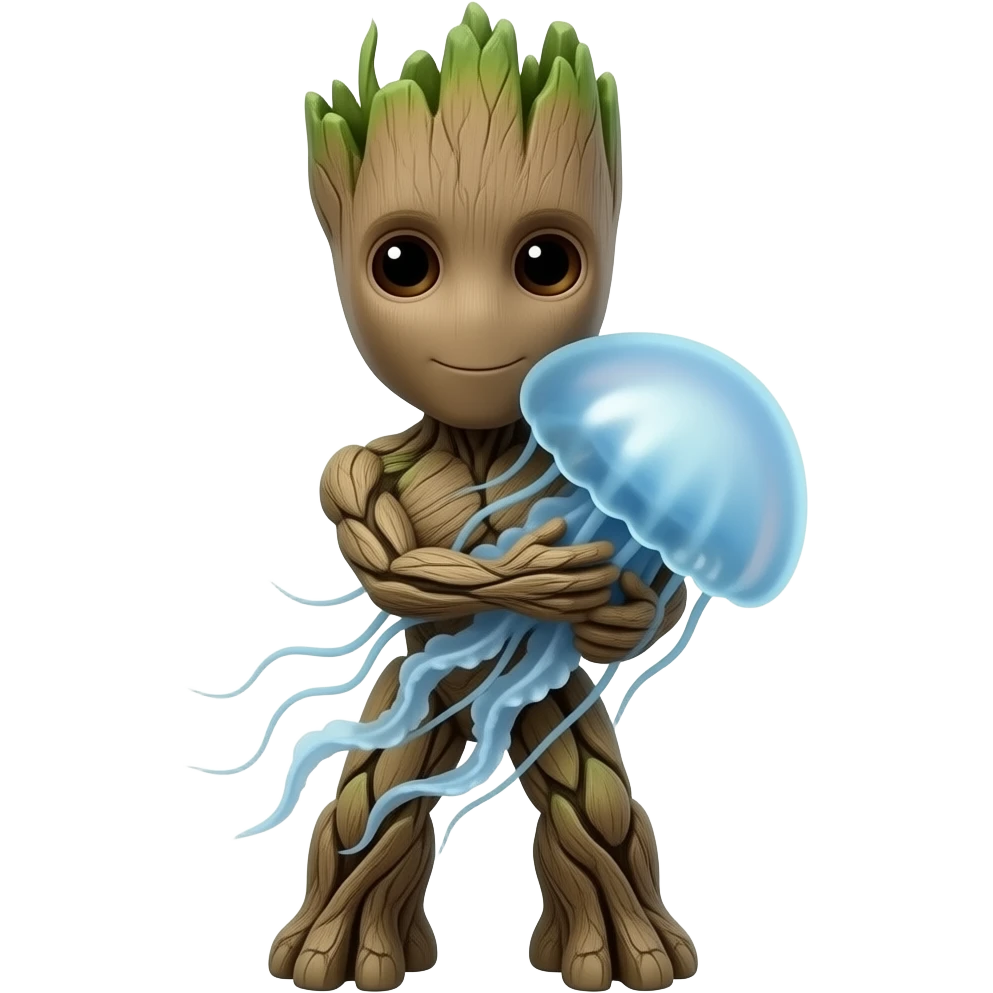groot hug jellyfish emoji
