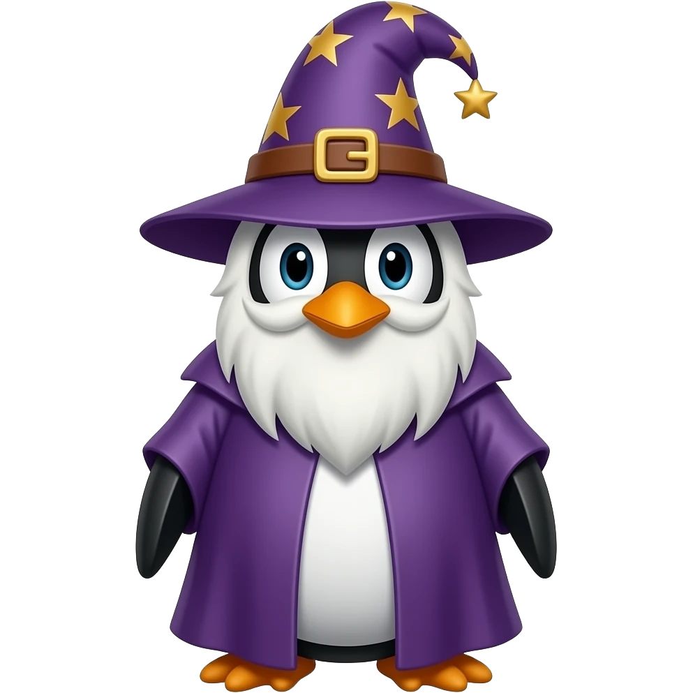 Penguin Wizard emoji