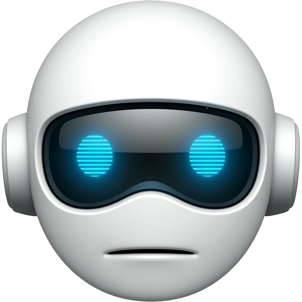 white robot face emoji