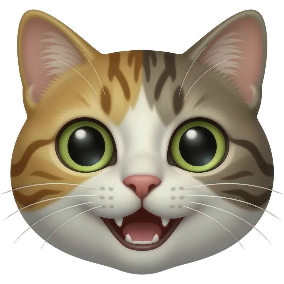 Cat teasing face emoji
