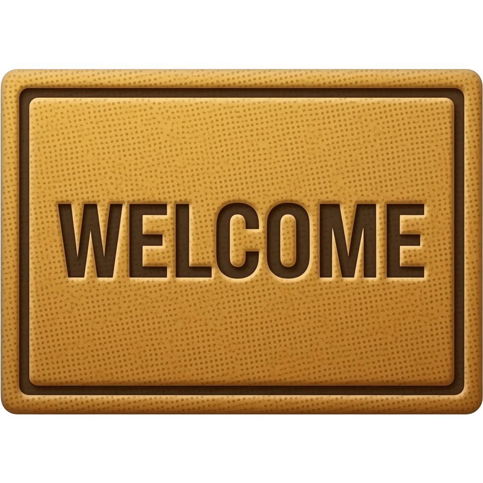 door mat welcome emoji