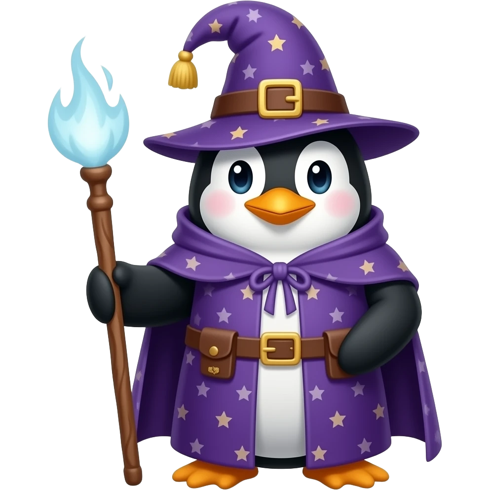 Penguin Wizard emoji