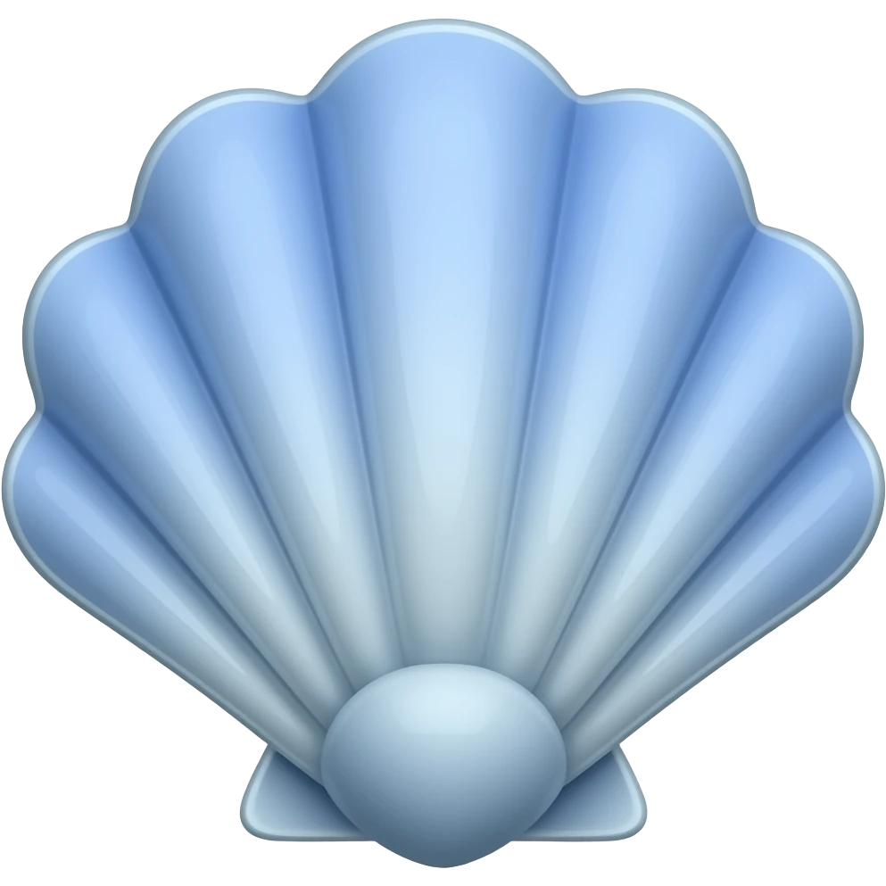 Blue shade shell emoji
