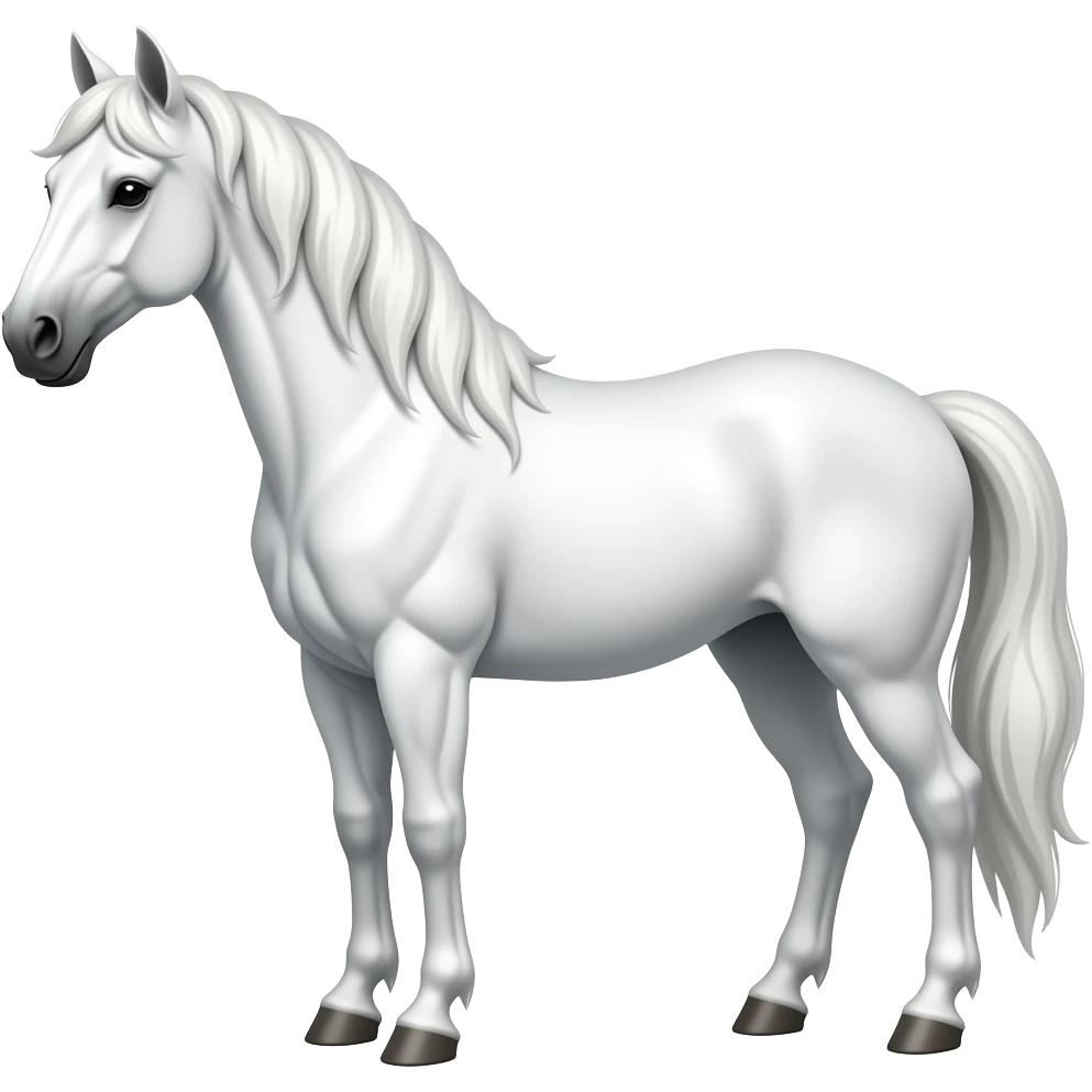 Caballo blanco emoji