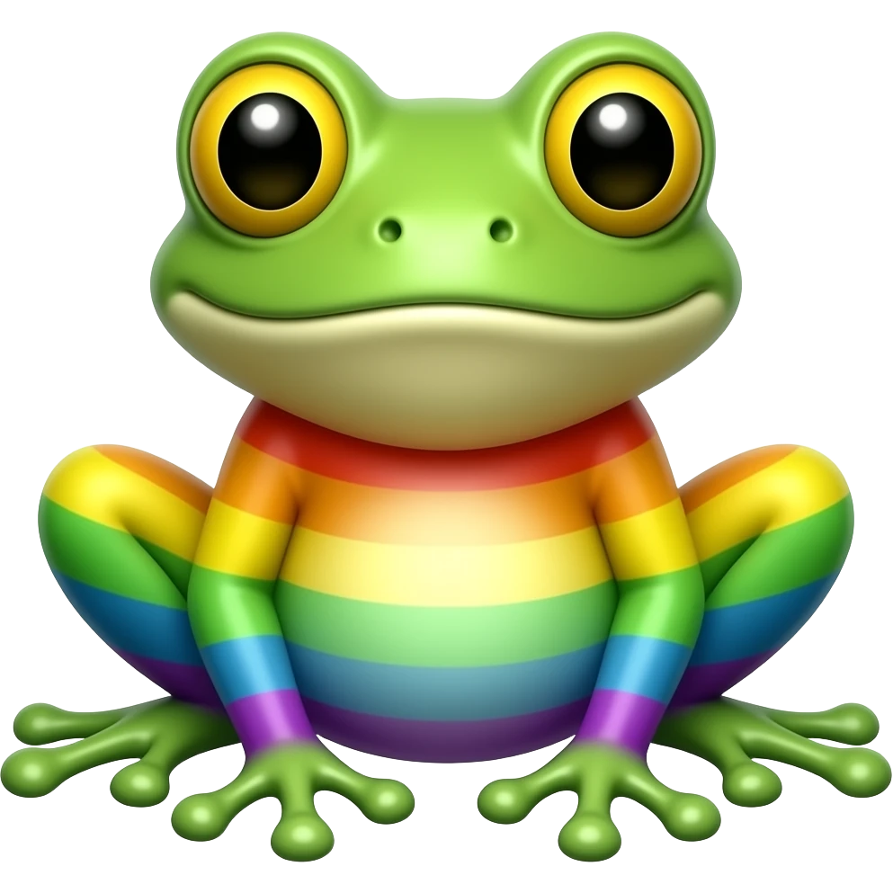 rainbow frog emoji
