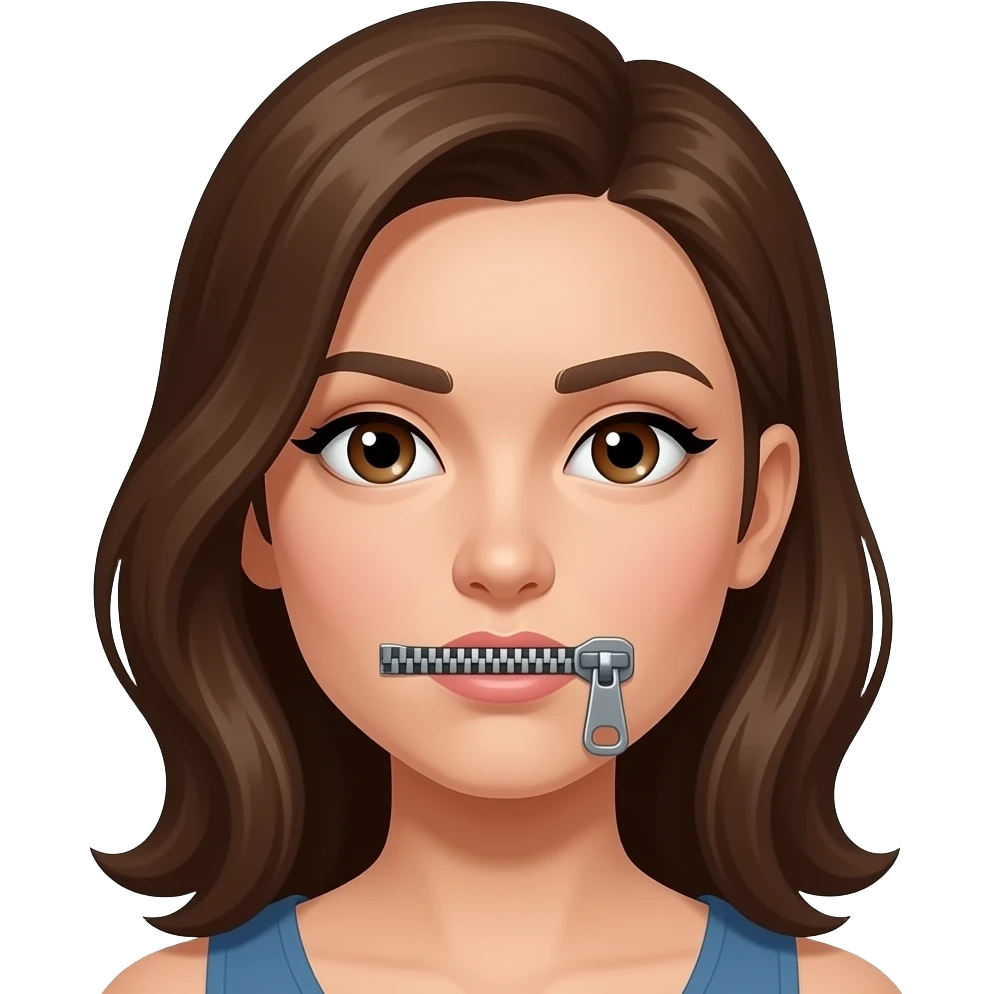 🙎‍♀️+🤐 emoji