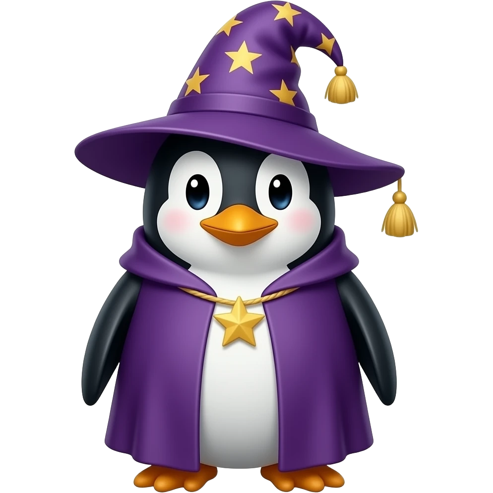 Penguin Wizard emoji