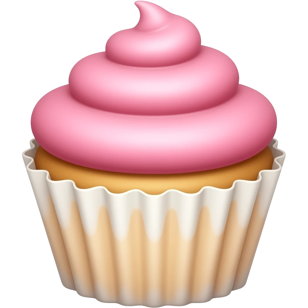 Cupcake with pink icing emoji