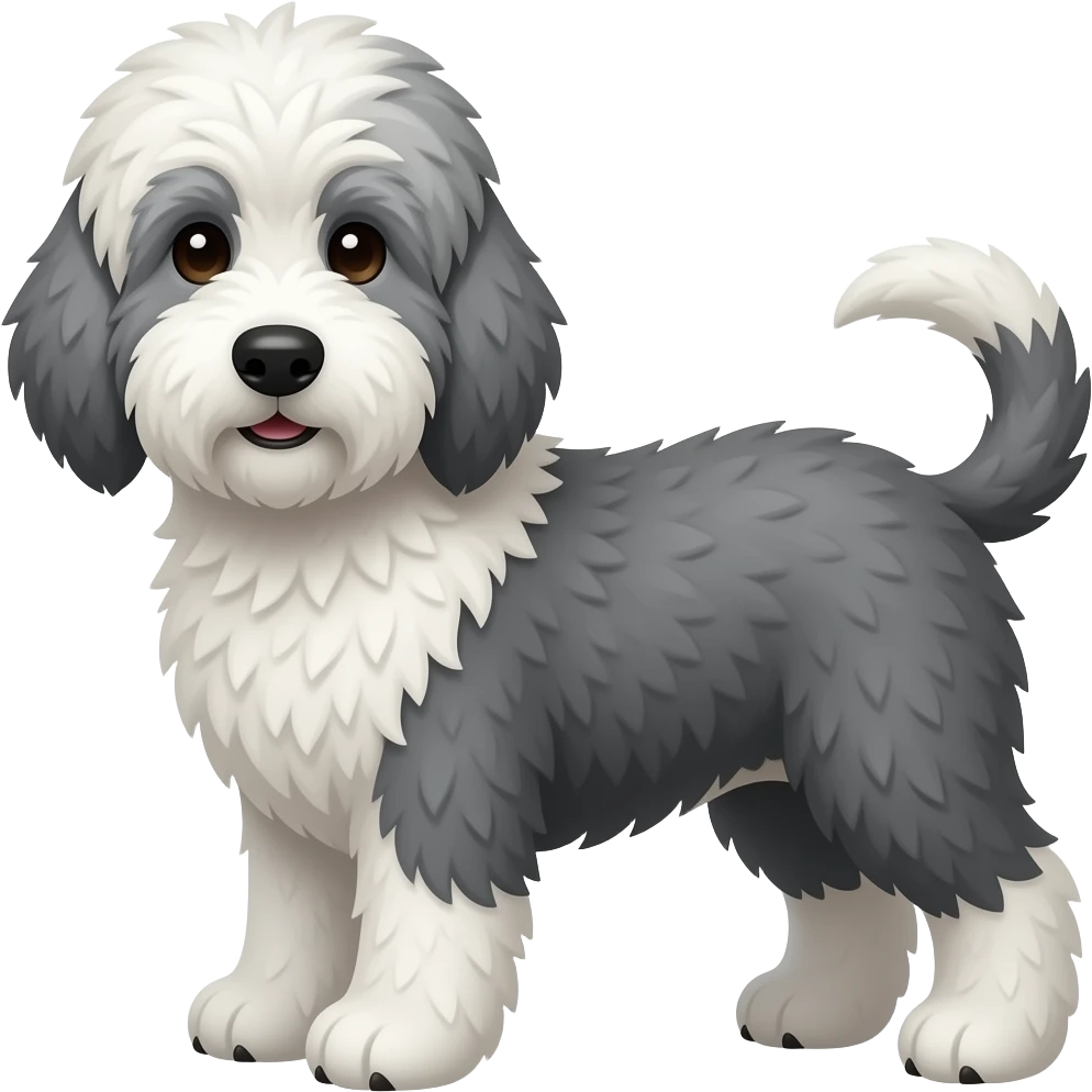 Old English sheepdog emoji emoji