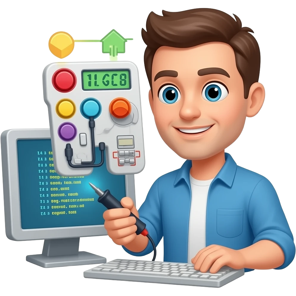 checking error man with tool emoji