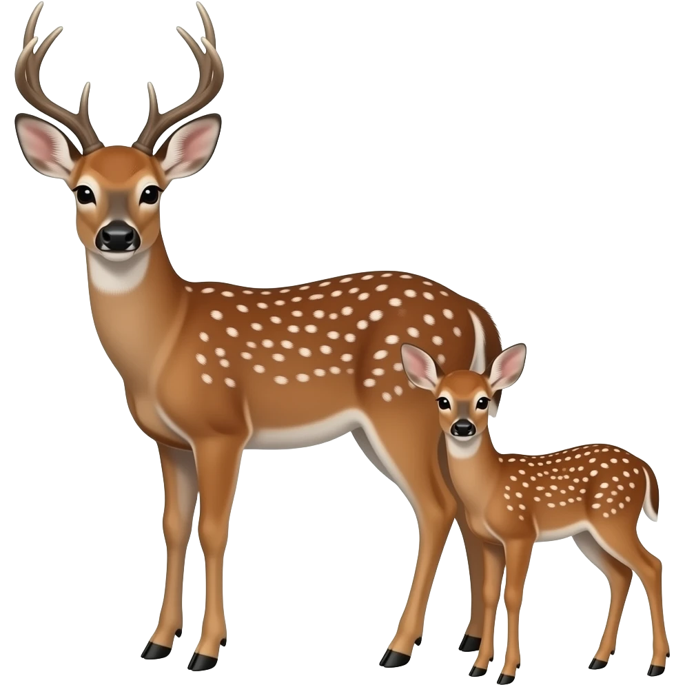 Deer and fawn emoji
