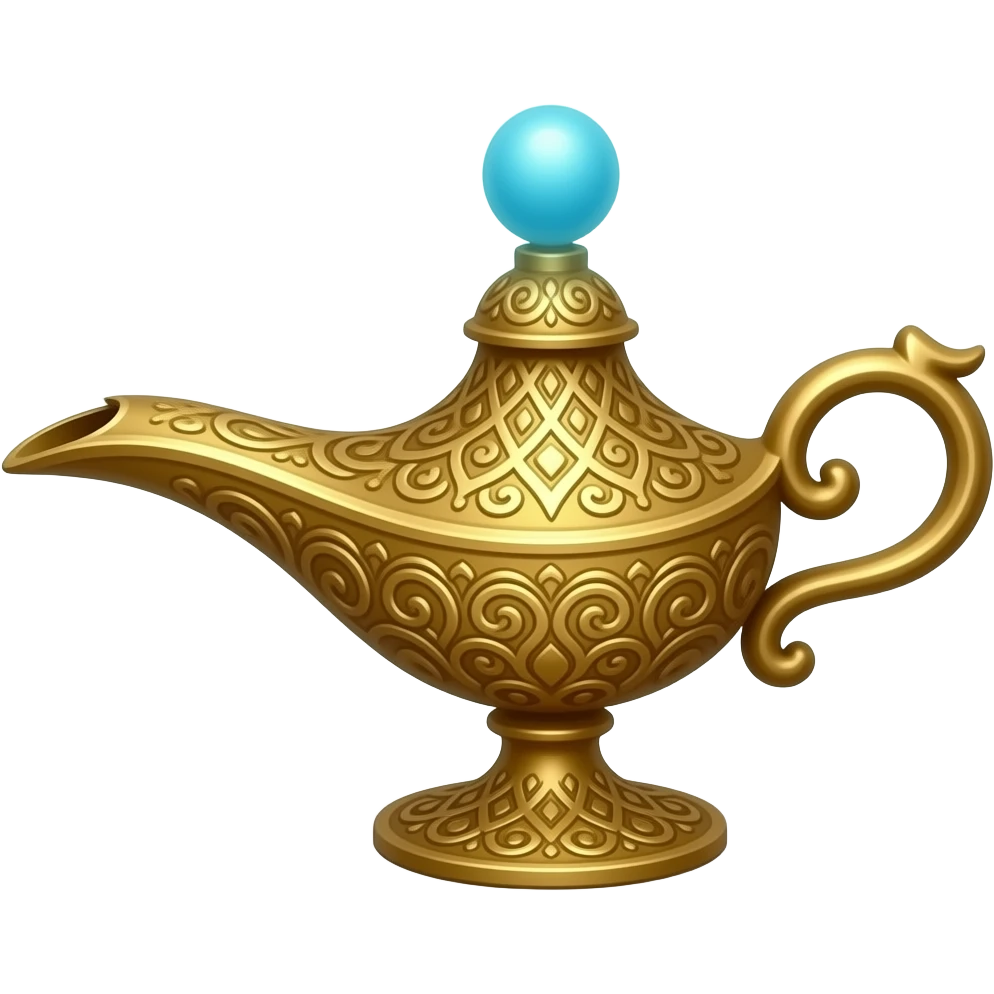 lâmpada do "genio da lâmpada emoji