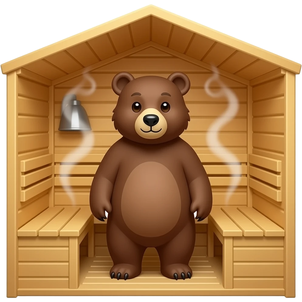 Bear at a sauna emoji