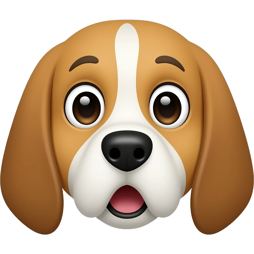 Asme un emoji de un perro con cara de sorprendido emoji