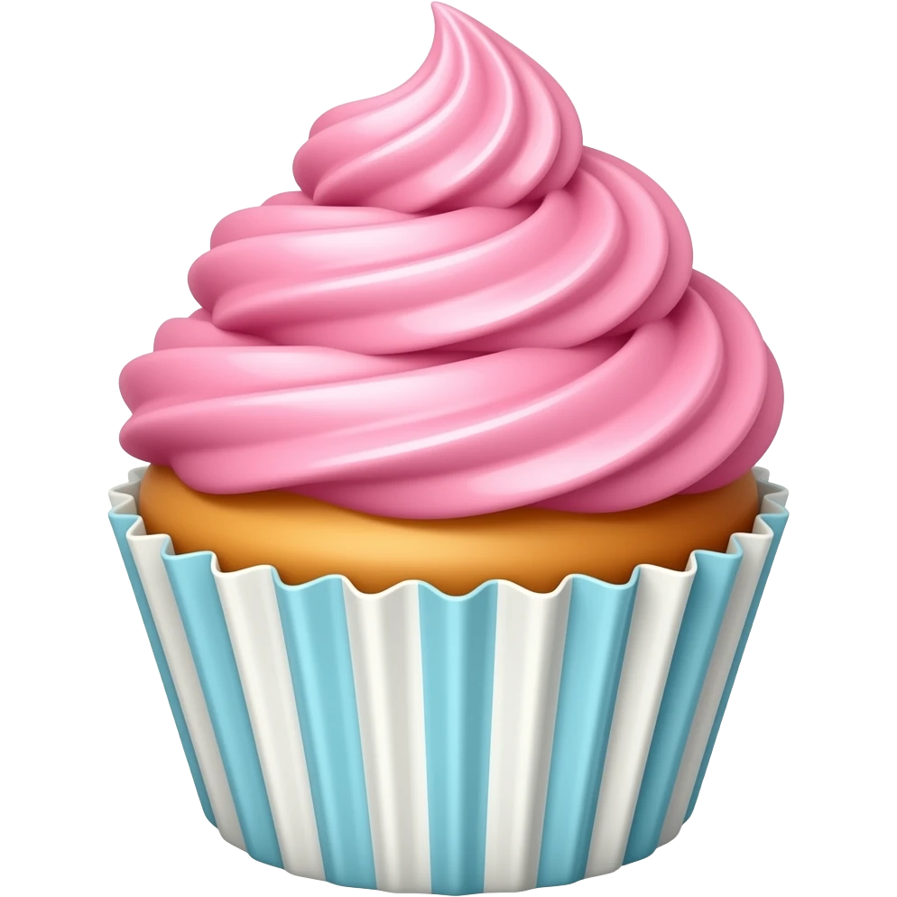 Cupcake with pink icing emoji