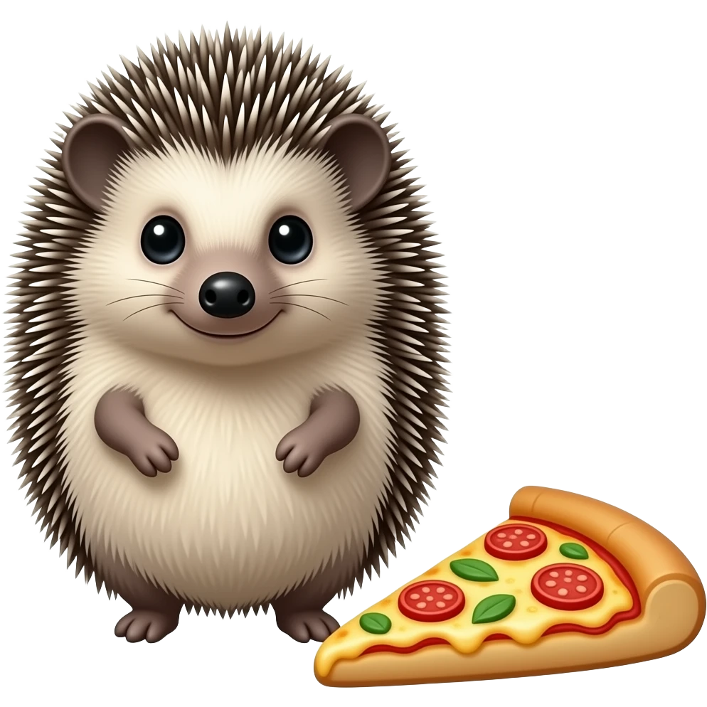 Hedgehog and pizza emoji