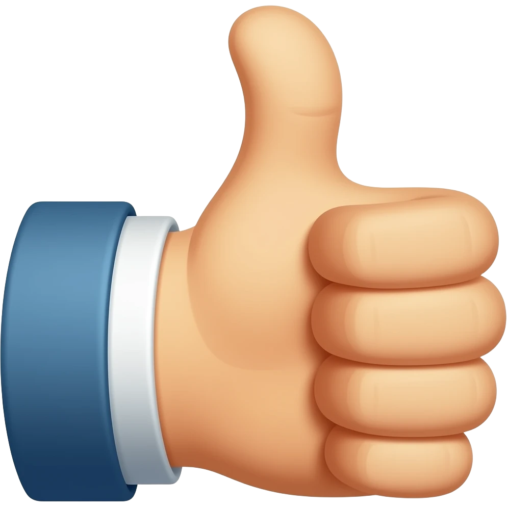 with thumbs up emoji