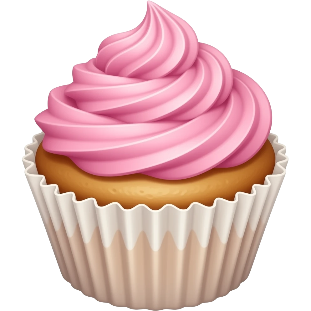 Cupcake with pink icing emoji