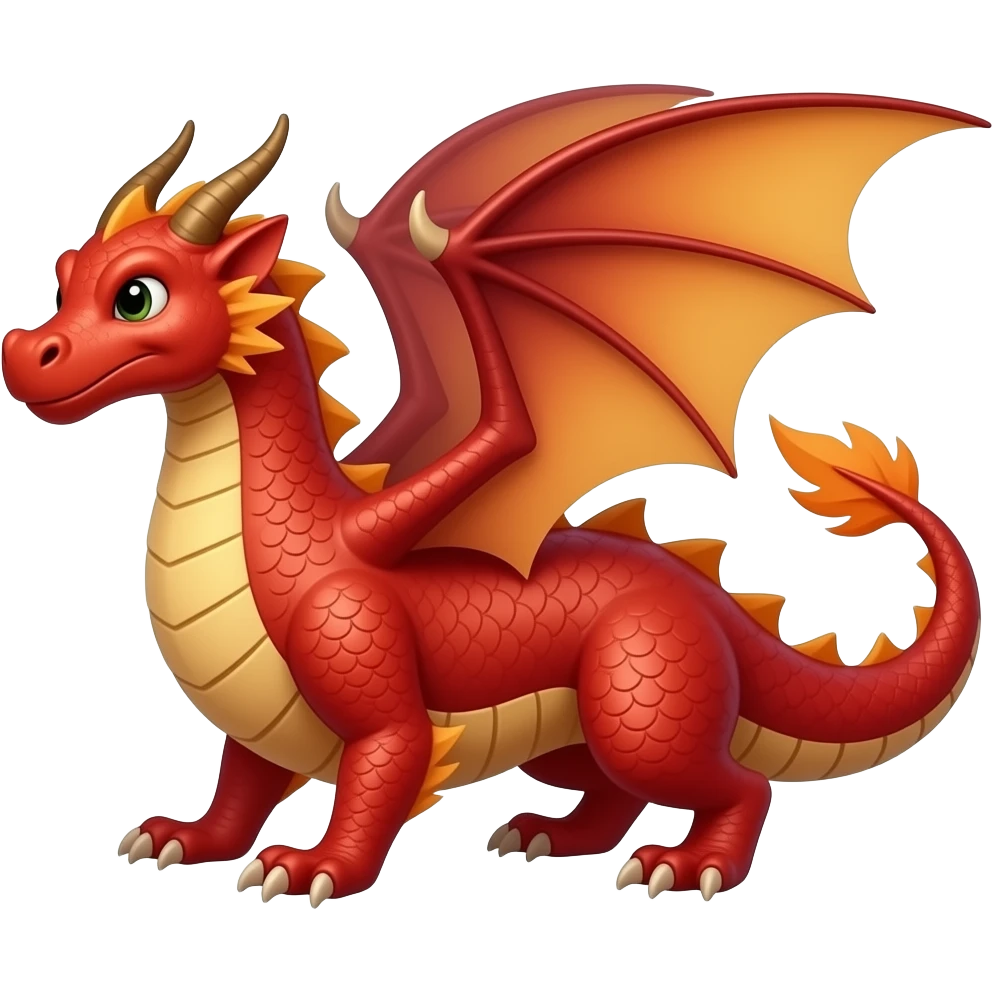 Red Flying dragon emoji