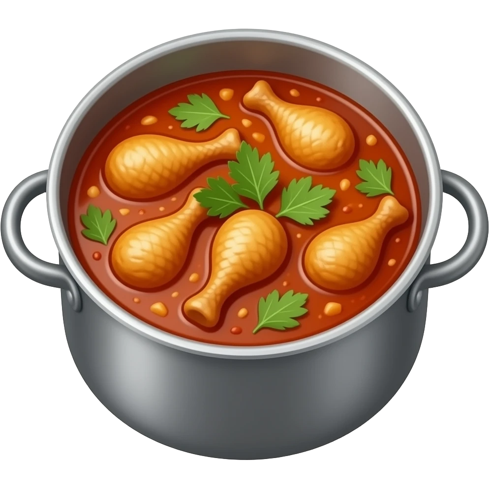 요리 닭볶음탕을 이모지로 만들어줘. 닭은 부위별로 작은 조각으로 넣어줘. emoji
