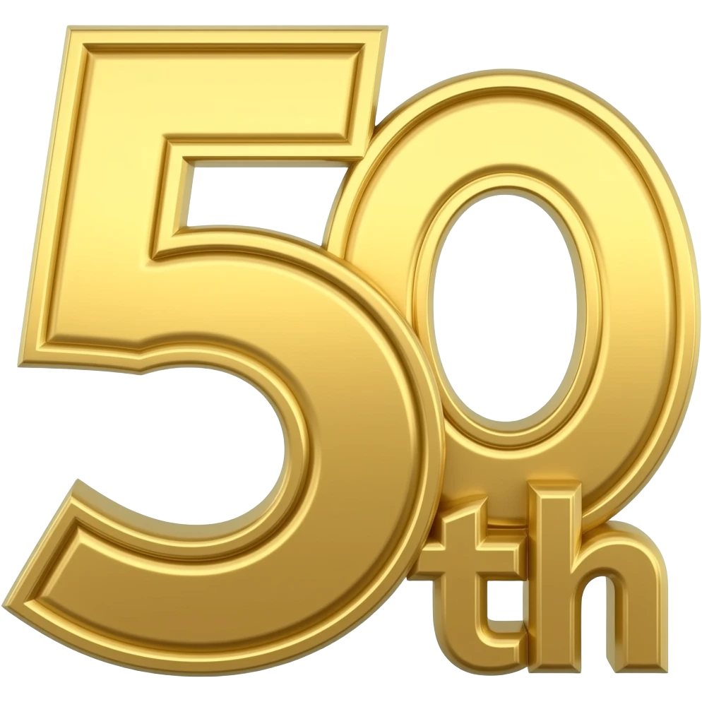 50th lapel pin GOLD and SHINY! formal emoji