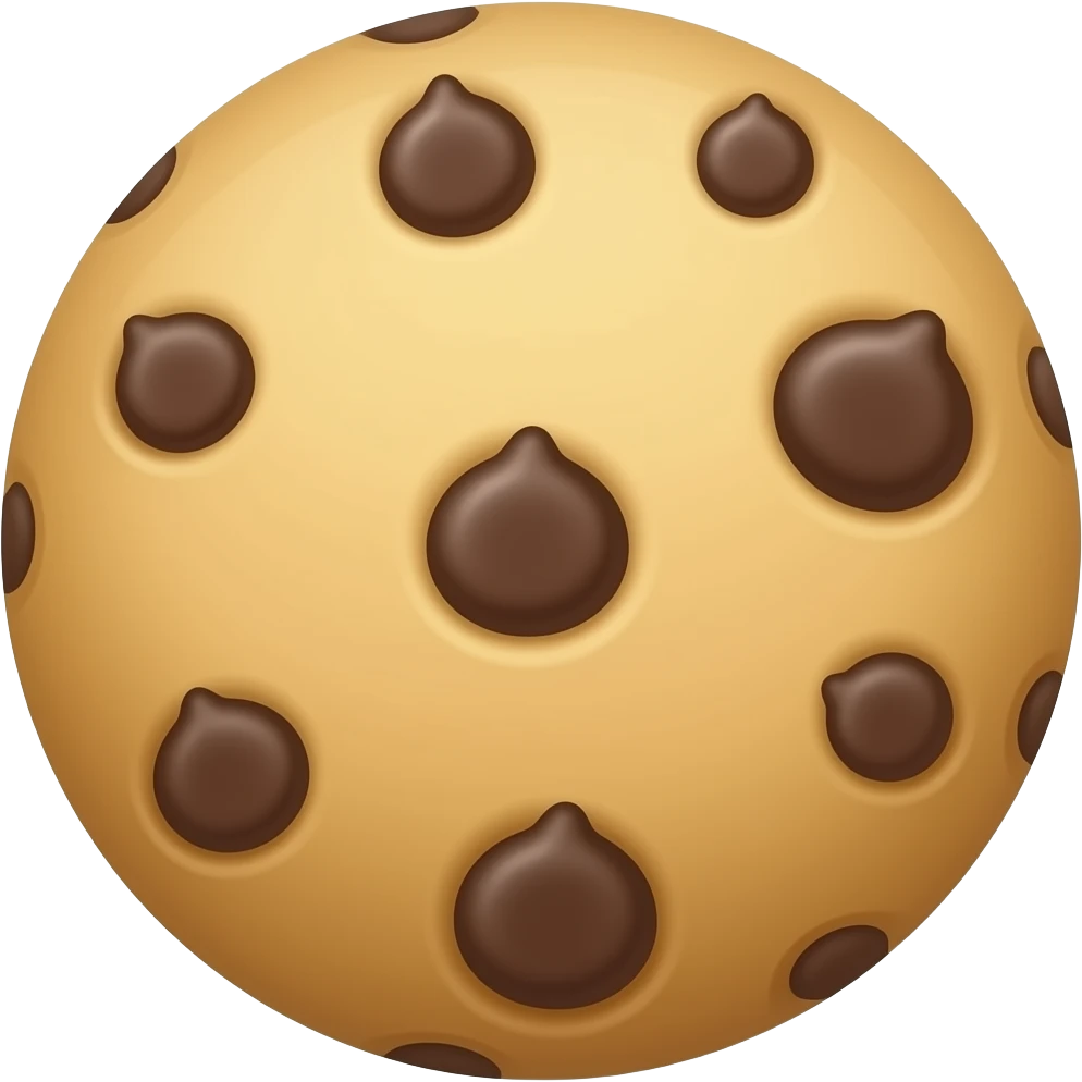 Chocolate chip cookie emoji