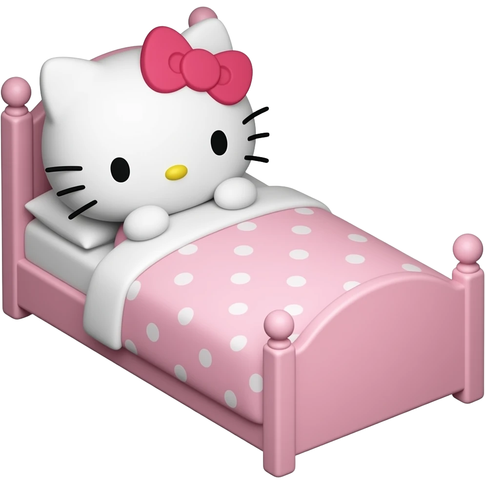 Hellokitty bed emoji