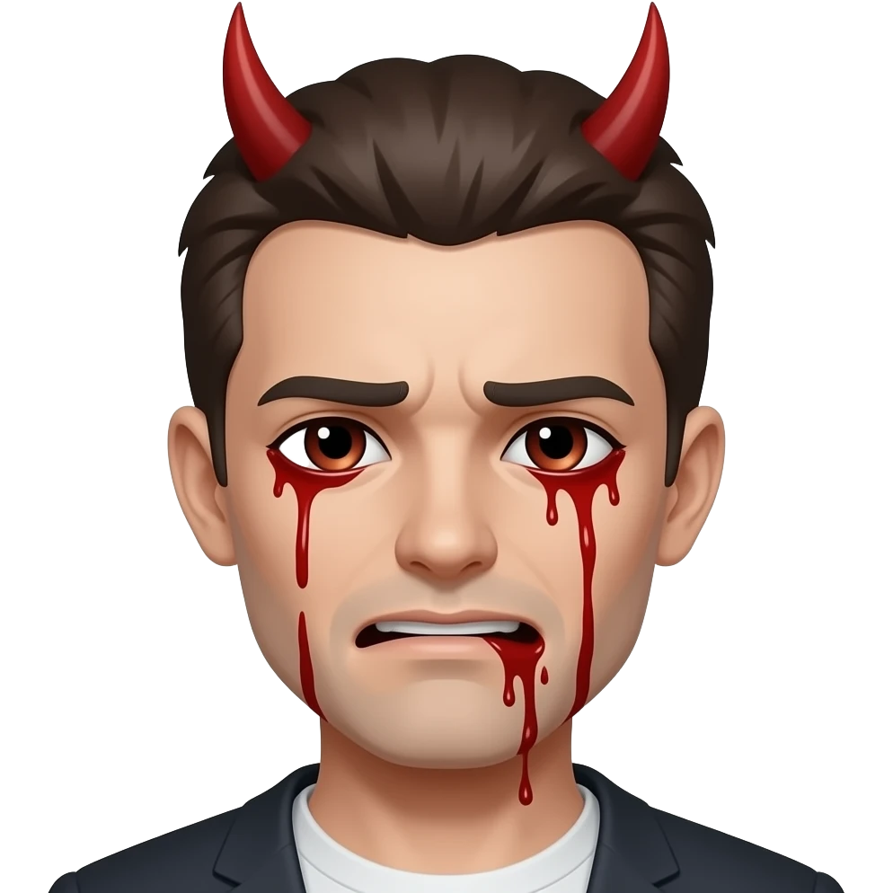 Искам снимката на дявола как реве кръвта пуска кръв от очитеКалашник emoji
