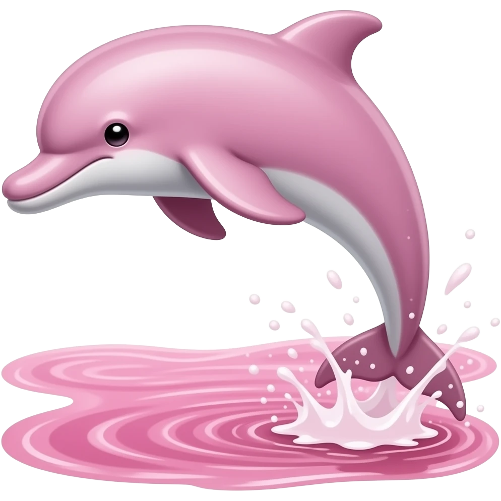 Pink river pink dolphin emoji