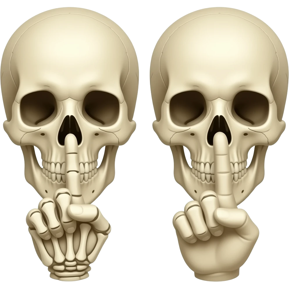 💀+🤫+ emoji