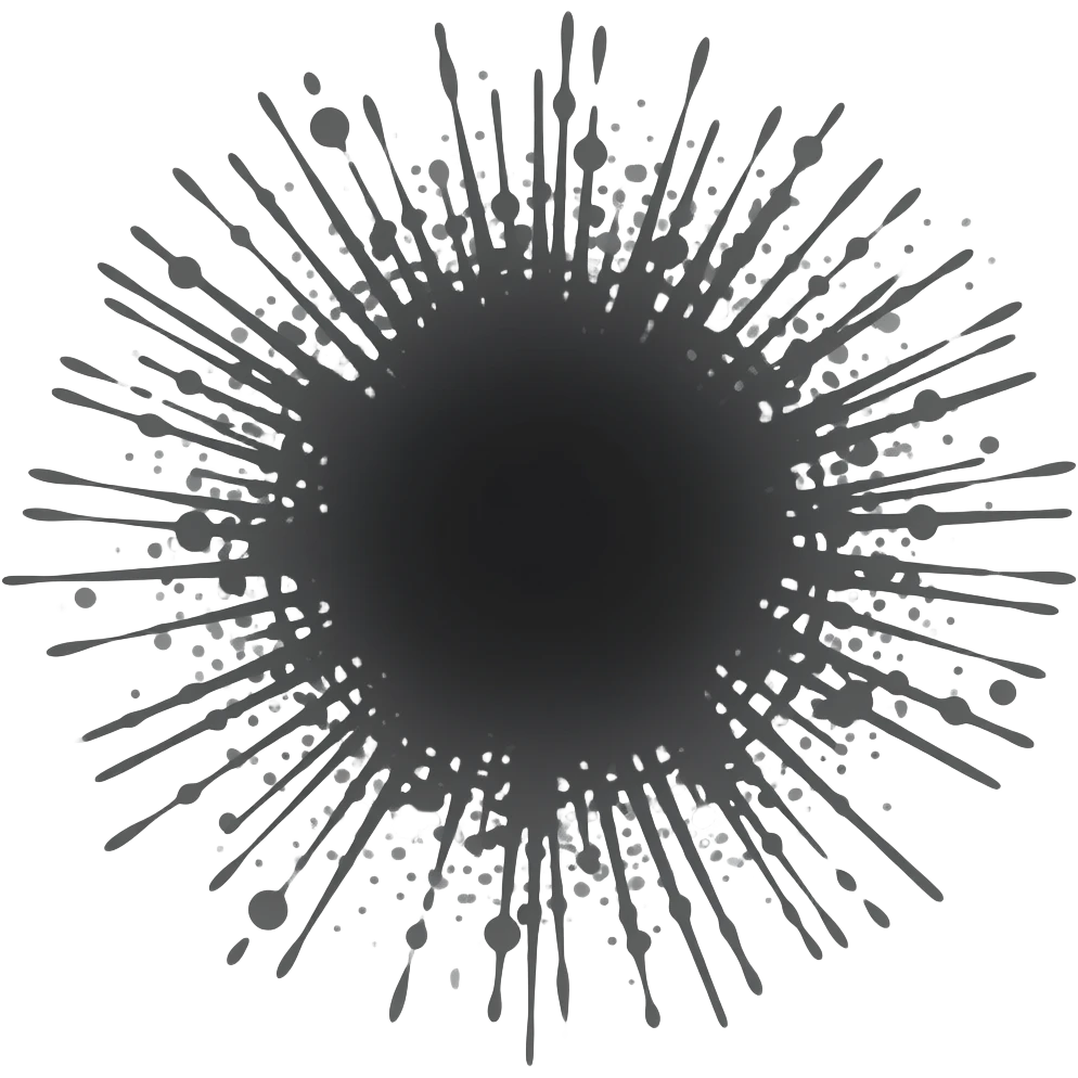 black splatter emoji