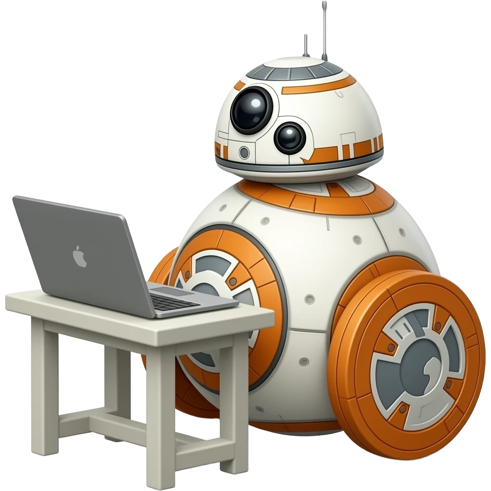 BB8 TYPING AN ESSAY emoji