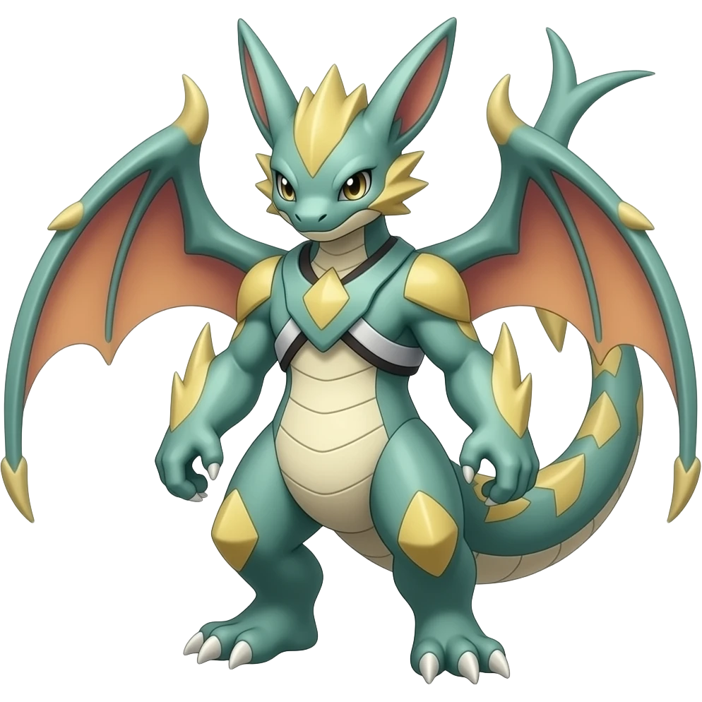 Guilmon-Zorua-Exveemom-Noibat-Absol-Fakémon-Digimon-hybrid, full body detailed emoji