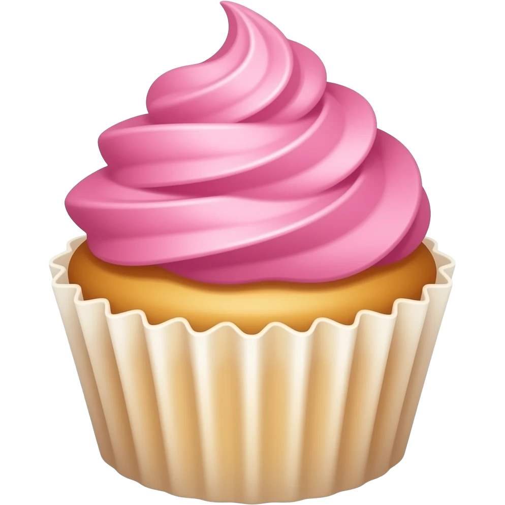 Cupcake with pink icing emoji