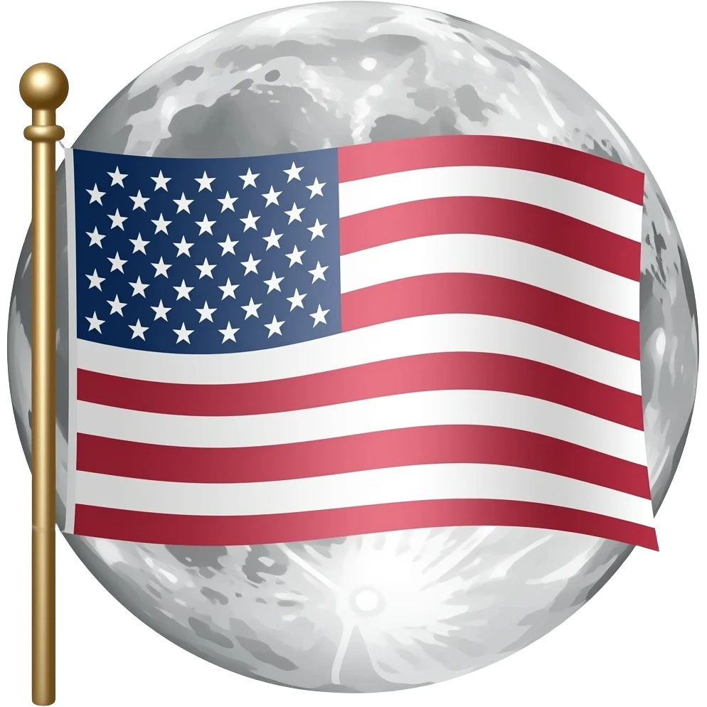 Flag on the moon emoji