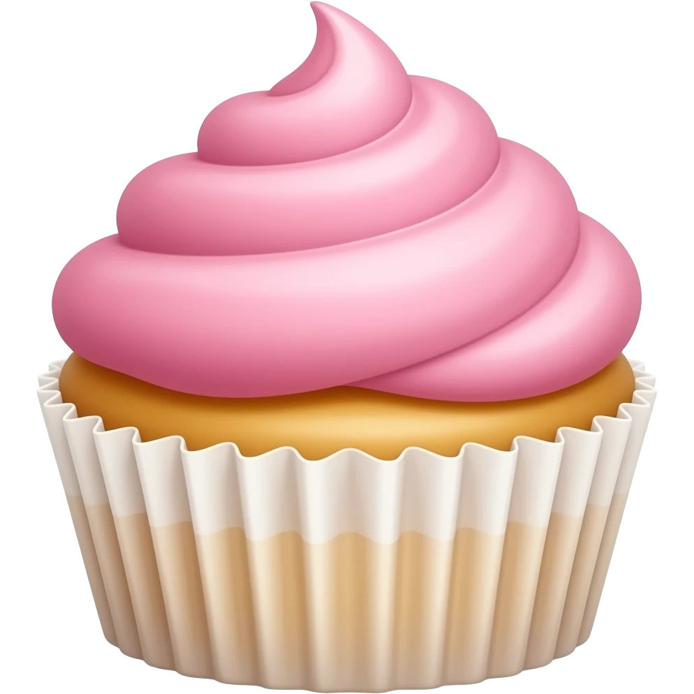 Cupcake with pink icing emoji