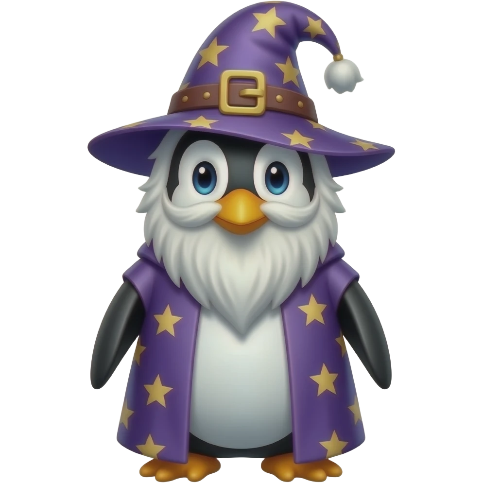 Penguin Wizard emoji