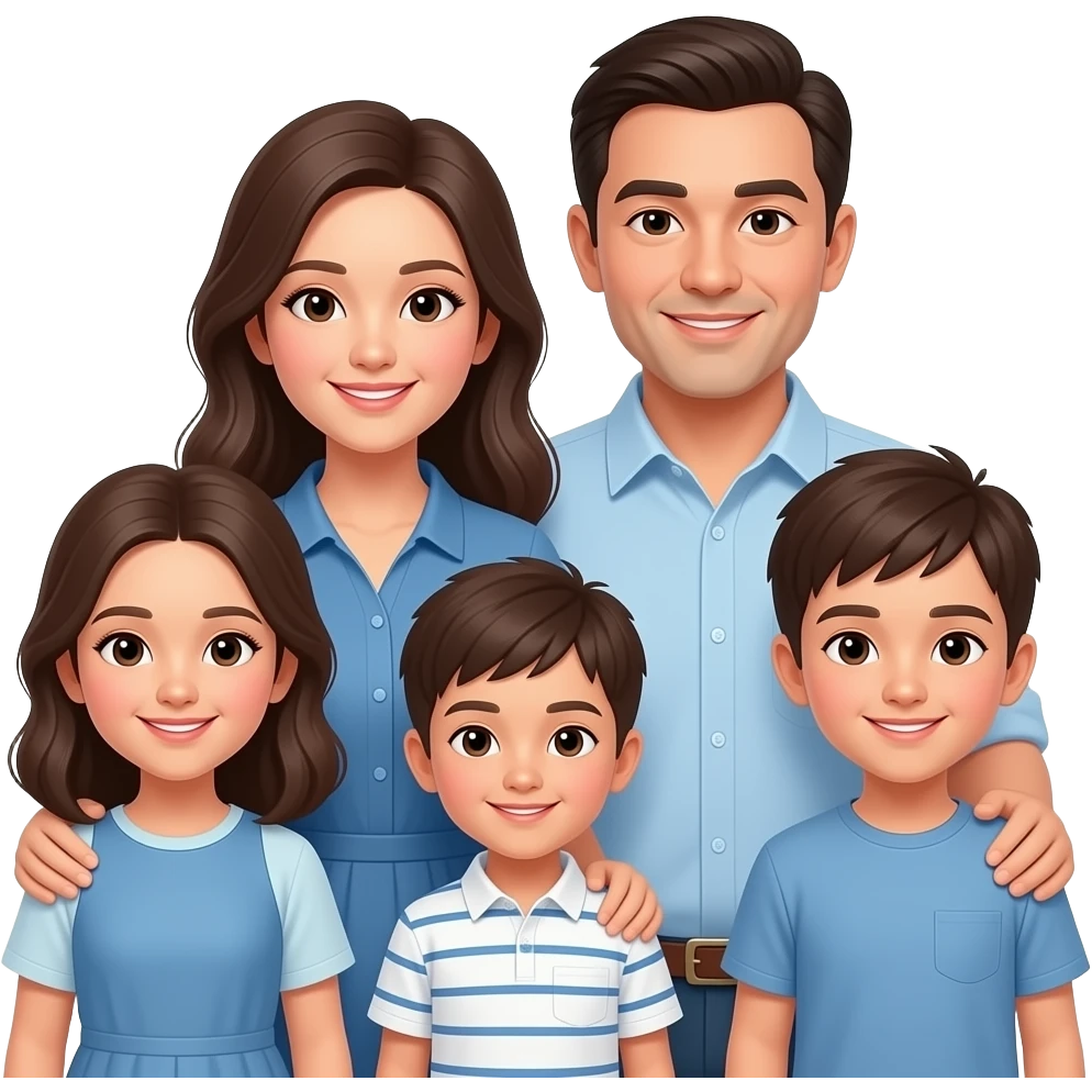 Мама папа старшая сестра два младших брата  брата emoji