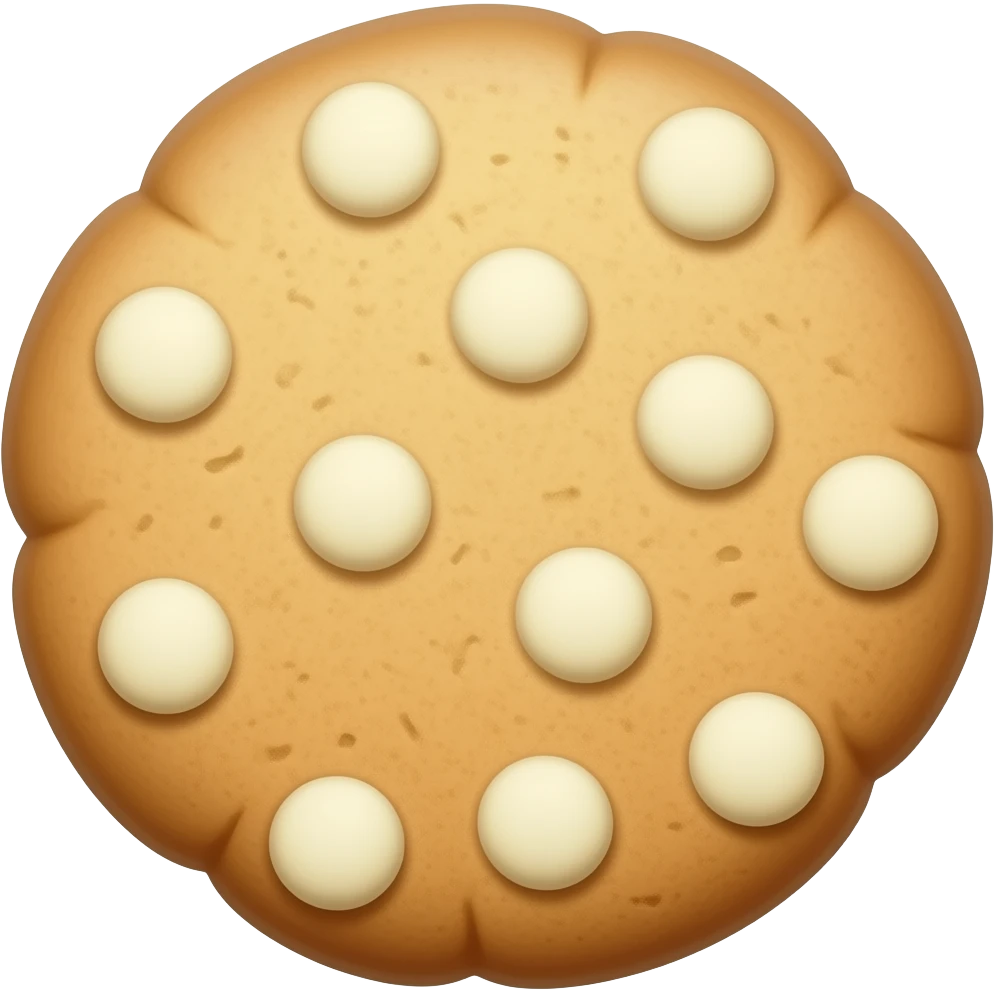 White chocolate cookie emoji